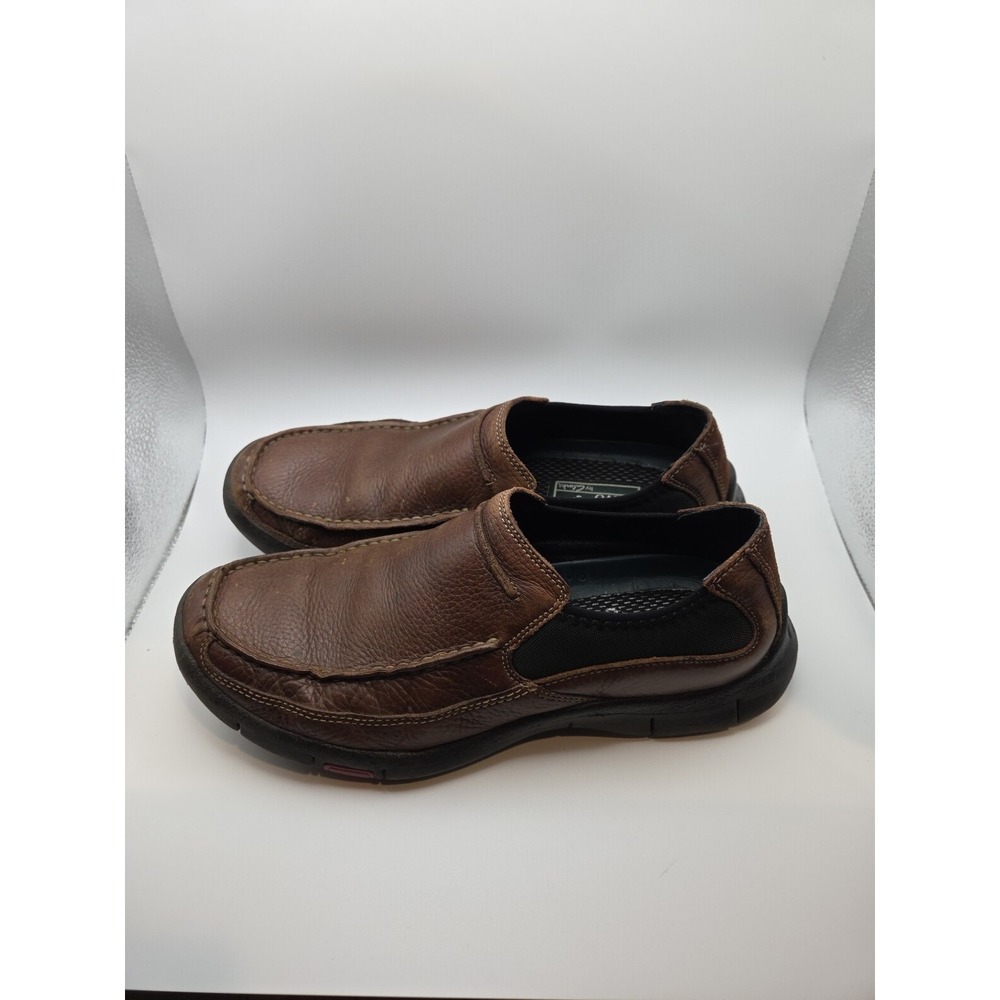 Clarks Slip On Loafers Men's Size 8.5M Brown Leather Casual Comfort Shoes 78849 - Picture 3 of 7